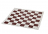 Tablero de ajedrez enrollable de vinilo, blanco / marrón